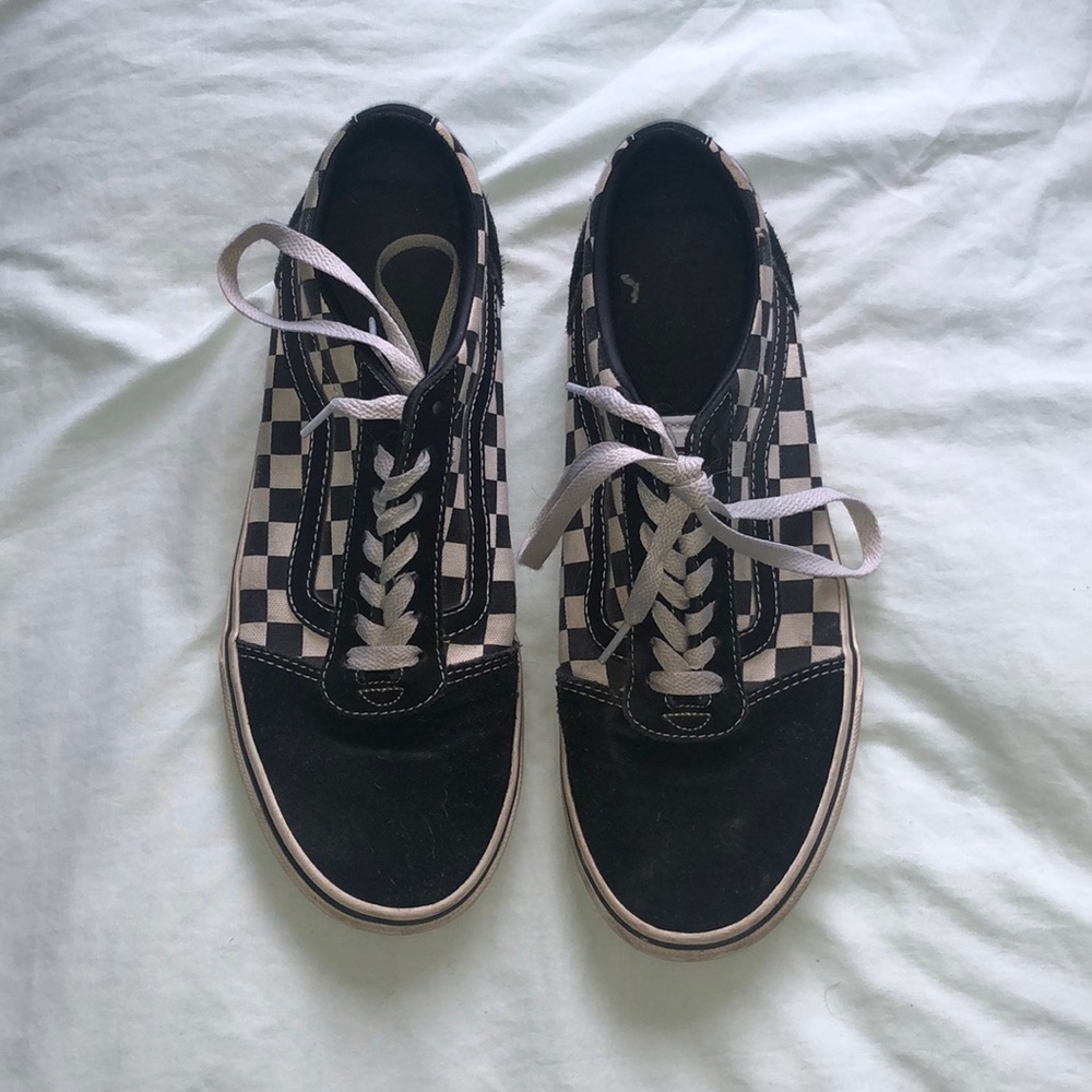 checkered old skool vans